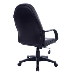 New Design Medium Back PU Leather Swivel Office Chair, Black & White